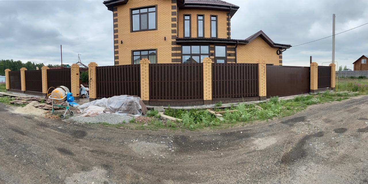 забор из штакетника Шоколад двухсторонний фото1 в Кишиневе