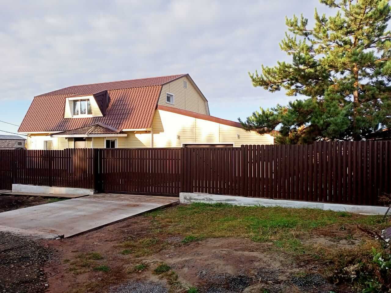 забор из штакетника шоколад фото2 в Кишиневе