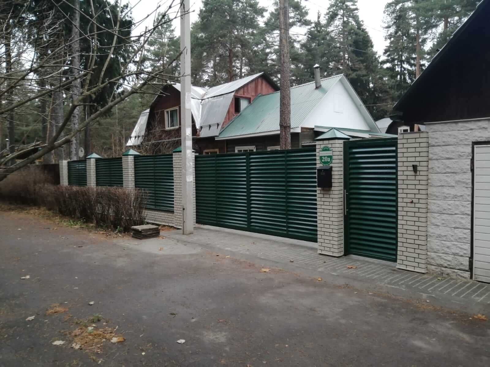 Забор-жалюзи с ламелями ЭКО-Z Зеленый Мох фото1 в Кишиневе