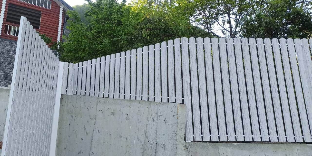 Забор из штакетника 41м в оттенке под дерево Беленый Дуб 2xPrintech двусторонний в Кишиневе
