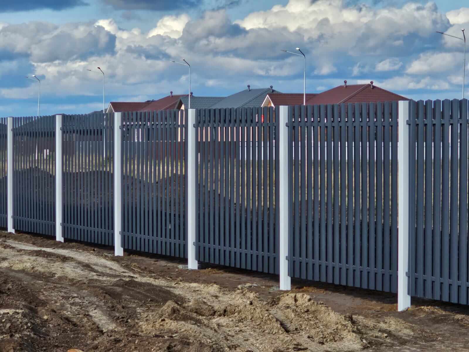 Забор из евроштакетника 234м RAL7024/7024 Серый Графит двусторонний в Кишиневе