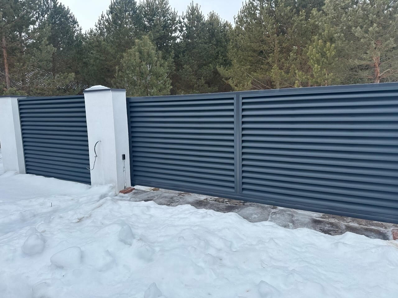 Забор-жалюзи 76м RAL7024/7024 Серый Графит двусторонний МАТТЕ в Кишиневе