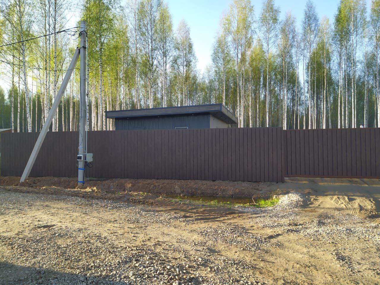 Забор из металлосайдинга ЕВРО-БРУС 25м Темный Каштан 3D Принтек фото 1 в Кишиневе