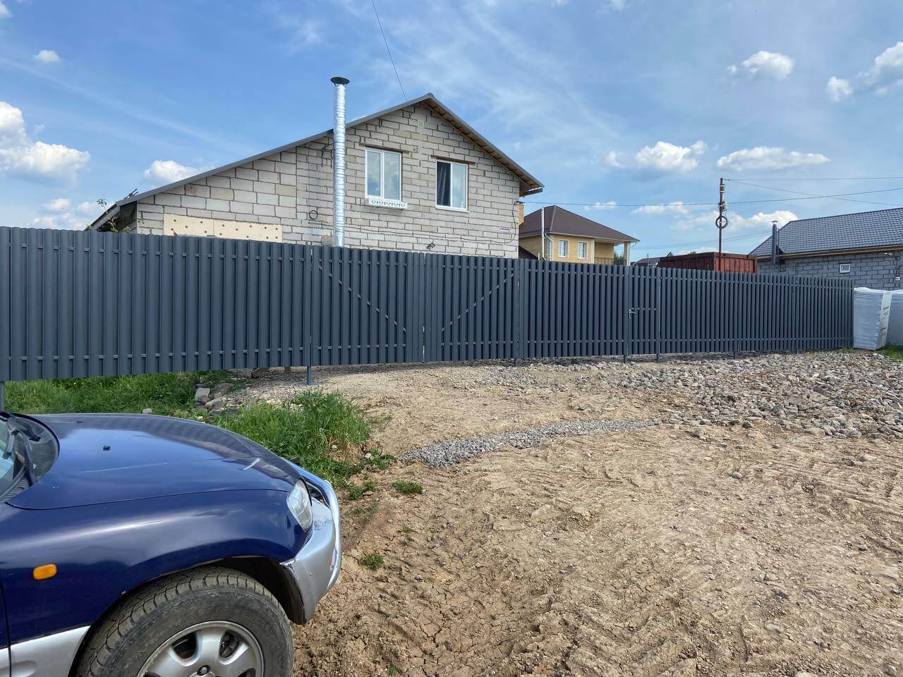 Забор из евроштакетника 16м RAL7024 Серый Графит фото 5 в Кишиневе