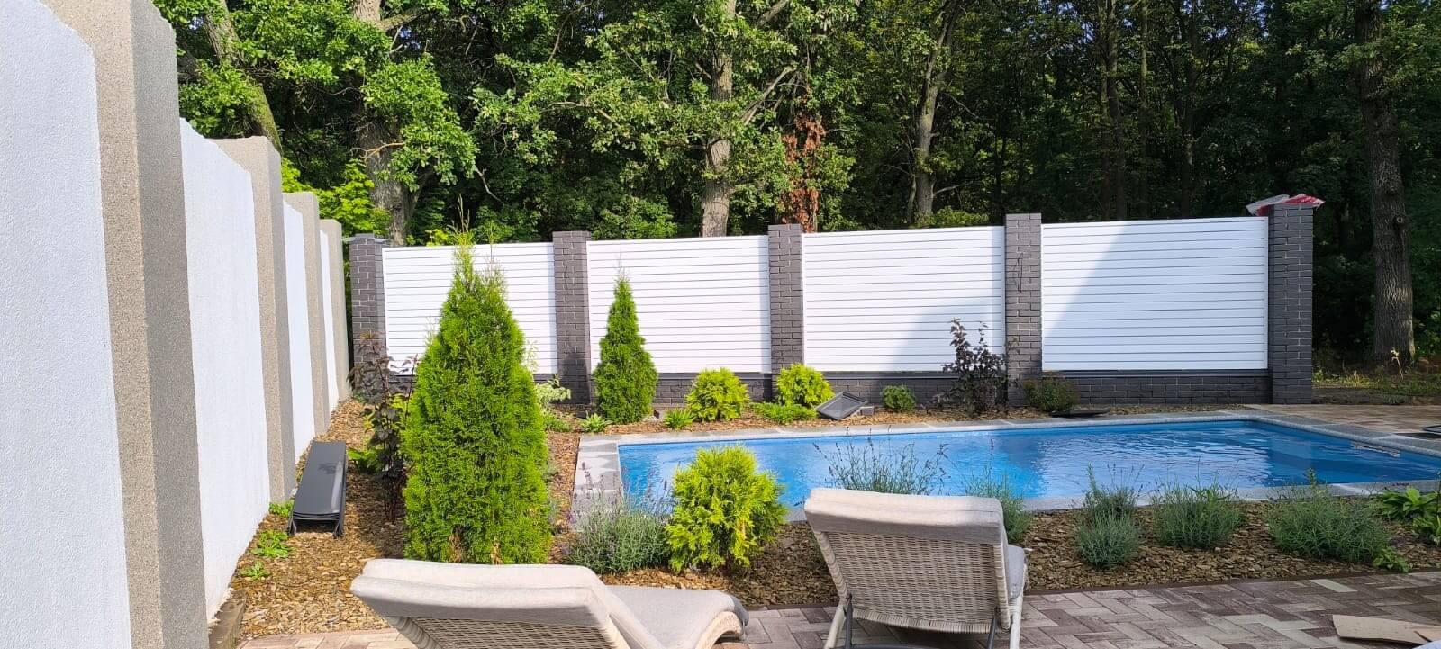 Забор-жалюзи из ламелей Хай-Тек 54м RAL9003 Белый фото 1 в Кишиневе